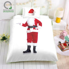 Load image into Gallery viewer, BOMCOM 3D Digital Printing Merry Christmas Santa Claus Happy Xmas Welcome Gesture Bedding Sets 100% Microfiber