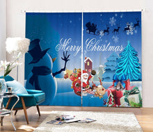 Load image into Gallery viewer, Christmas Santa Claus 3D Blackout Curtains Healthy non-pollution Digital Print Customiz Design Tablecloth Shower Curtain Bedding