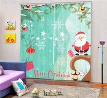 Load image into Gallery viewer, Christmas Santa Claus 3D Blackout Curtains Healthy non-pollution Digital Print Customiz Design Tablecloth Shower Curtain Bedding