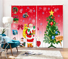 Load image into Gallery viewer, Christmas Santa Claus 3D Blackout Curtains Healthy non-pollution Digital Print Customiz Design Tablecloth Shower Curtain Bedding