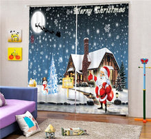 Load image into Gallery viewer, Christmas Santa Claus 3D Blackout Curtains Healthy non-pollution Digital Print Customiz Design Tablecloth Shower Curtain Bedding