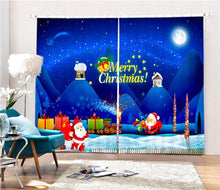 Load image into Gallery viewer, Christmas Santa Claus 3D Blackout Curtains Healthy non-pollution Digital Print Customiz Design Tablecloth Shower Curtain Bedding