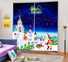 Load image into Gallery viewer, Christmas Santa Claus 3D Blackout Curtains Healthy non-pollution Digital Print Customiz Design Tablecloth Shower Curtain Bedding
