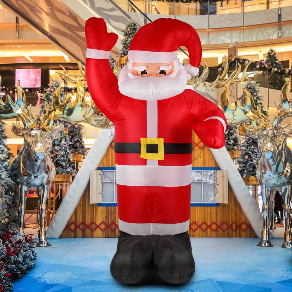 2.4m 2018 Inflatable Christmas Santa Claus Outdoor Christmas Decorations for Home Supermaket Yard Garden Decoration Ornaments