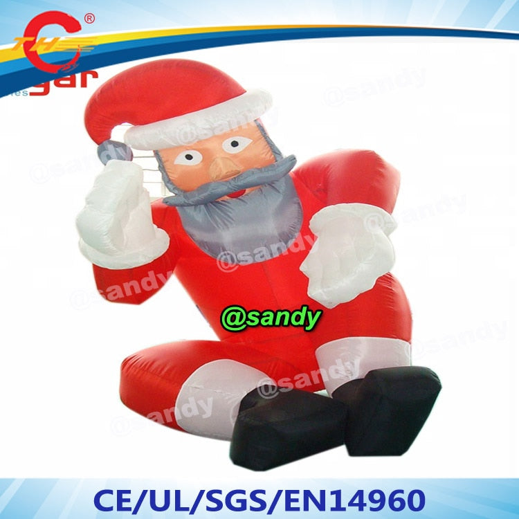 Free air shipping,giant inflatable Christmas Santa Claus,inflatable santa old man xmas festival decoration for advertising