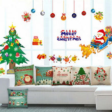 Load image into Gallery viewer, 30Pcs Merry Christmas Santa Claus Polyester Linen Throw Pillow Cushion Cover Car Home Sofa Decorative Pillowcase Xmas Decor