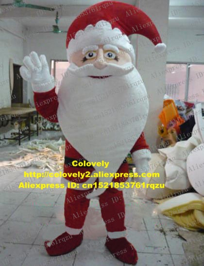 Father Christmas Santa Claus Clause Kriss Kringle Mascot Costume Adult Fossick For Clients Large-scale Activities zz6054