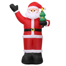 Load image into Gallery viewer, 2.4m  Tall Inflatable Christmas Santa Claus X'mas Outdoor Christmas Decorations Ornaments with Built-in White Light AC100-240V