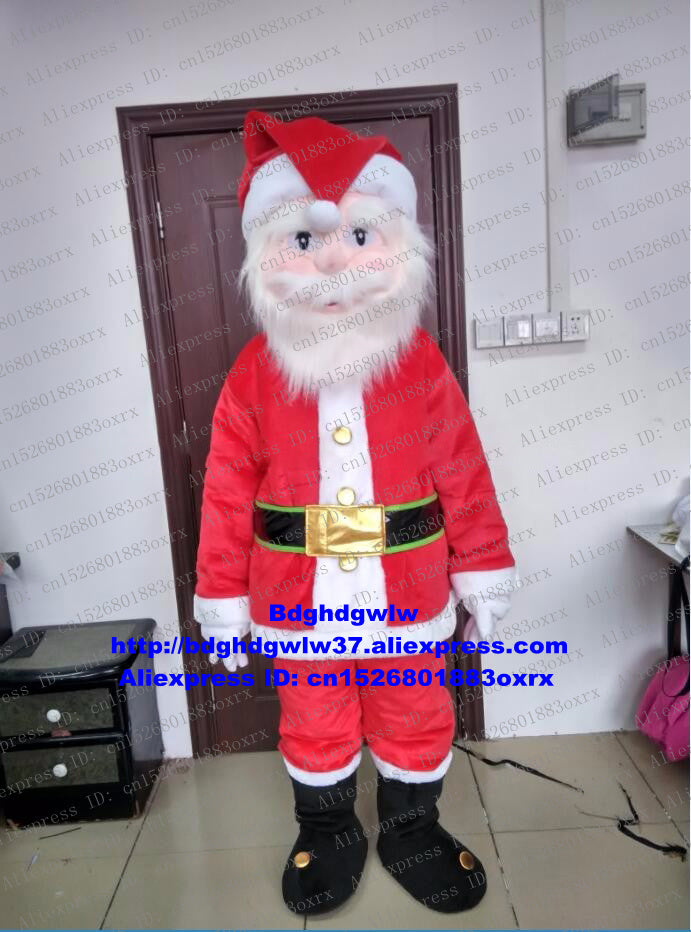 Father Christmas Santa Claus Clause Kriss Kringle Mascot Costume Adult Cartoon Character Image Publicity Trade Show Fair zx2015