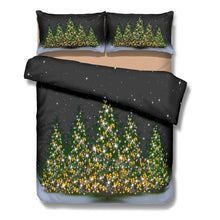 Load image into Gallery viewer, 3D Christmas Santa Claus 4pcs/set Printed Festival Bedding Set Home Thicken Sheet Pillowcase Duvet Cover Sets Bed Decora