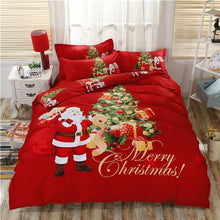Load image into Gallery viewer, 2017 christmas gift present bedding sets Santa Claus bed linen bedspreads 100%cotton fabric duvet cover set king queen twin size