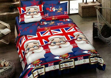 Load image into Gallery viewer, Merry Christmas Santa Claus print bedding sets for childrens kids bedding set full queen king size bedspread bed covers 4 pieces