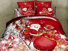 Load image into Gallery viewer, Merry Christmas Santa Claus print bedding sets for childrens kids bedding set full queen king size bedspread bed covers 4 pieces