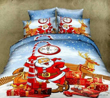 Load image into Gallery viewer, Merry Christmas Santa Claus print bedding sets for childrens kids bedding set full queen king size bedspread bed covers 4 pieces